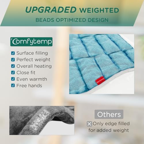 Comfytemp Heating Pad for Neck and Shoulders and Back, 2.6lb Weighted Electric Heating Pads FSA Eligible, Mothers Day Gifts for Mom Women Her, HSA Large Heated Wrap- 9 Heat Settings & 11 Timers