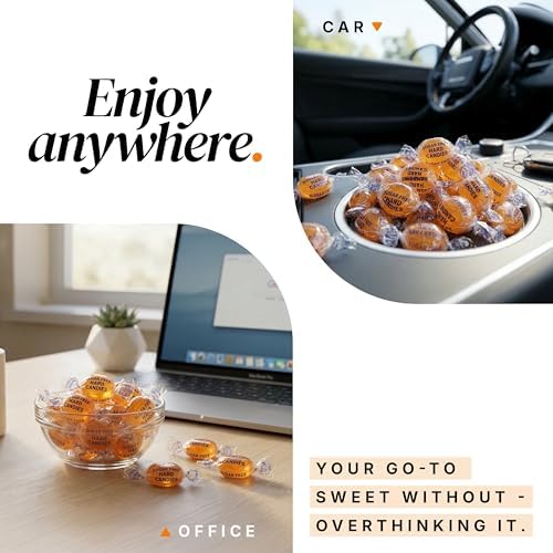 Sugar Free Butterscotch Hard Candy 1 lb. Bag – Individually Wrapped Old-Fashioned Butterscotch Candy with Smooth Buttery Flavor, Classic Nostalgic Hard Candy for Party Favors Office Treats & Everyday Snacking