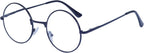 Reading Glasses for Women Men Retro Round Metal Frame + Glasses Strap