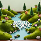 40Pcs White Miniature Sheep Figurines Mini Herd of Sheeps Figure Moss Landscape Decoration, Cake and Cupcake Toppers, Decorations,This product is not suitable for children under 12