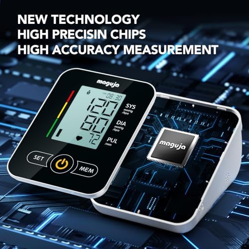 Arm Blood Pressure Monitor,maguja Blood Pressure Machine,BP Monitor Automatic Upper Arm Digital with Blood Pressure Cuff for Home Use