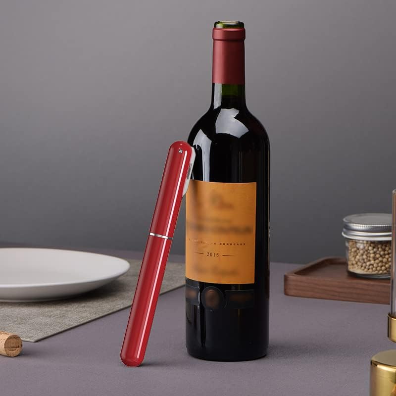 IPEROT Wine Bottle Opener, IPEROT Air Pressure Wine Corkscrew With Cutting Wine Bottle Foil Knife, Effortlessly Open Wine Bottles Without Damaging Corks, Easy-to-Use(Red)
