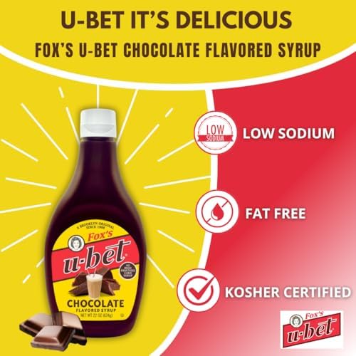 Fox's U-Bet Original Chocolate Flavor Syrup, 22 Ounce (Pack of 2)