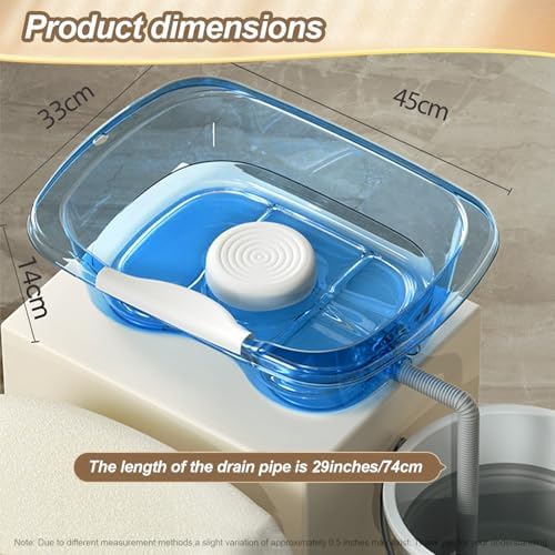 Hair Washing Basin for Bedridden -Shampoo Basin for Bedside,Hair Washing Tray for Sink at Home for The Elderl,Seniors,Bedridden and Disabled Patients,Portable Shampoo Bowl