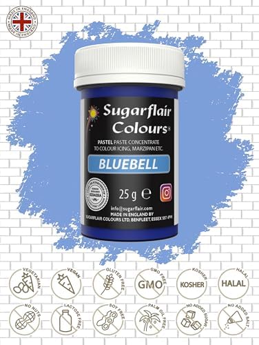 Sugarflair BLUEBELL Pastel Edible Food Colouring Colour Paste Gel Icing 25G