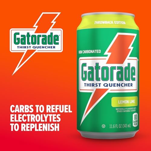 Gatorade Thirst Quencher, Lemon-Lime, 12 Fl Oz Cans (Pack of 18)