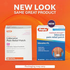 Rugby Maximum Strength Lidocaine Pain Relief Patch - 4% Lidocaine - Topical Anesthetic - Unscented - 30 Patches (1 Pack)