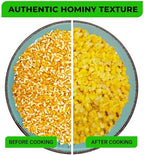 Dried Yellow Hominy Corn, Split Hominy for Pozole, Grits, Soups – Authentic Southern & Mexican Recipes – Non-GMO, Gluten-Free, 32 oz
