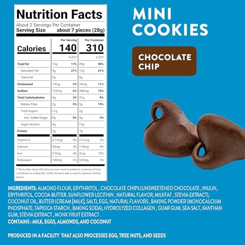 HighKey Sugar Free Cookies Variety Pack - 6.0oz Keto Snacks Zero Carb No Sugar 3-Pack Chocolate Chip Cookie, Snickerdoodle,Vanilla Wafers Low Carb Gluten Free Diabetic Snack Diet Friendly Food Sweets