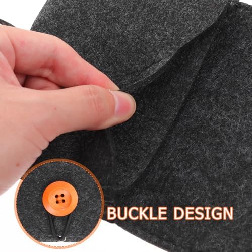 2pcs Essential Oil Storage Case Felt Organizer Bag for Aromatherapy Bottles Travel Holder with Non-woven Fabric in Dark Gray