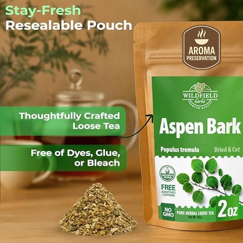 2 oz. Aspen Bark Herbal Tea (Populus tremula) – 56g Dried Aspen Bark Herb Tea Corteza de Álamo Temblón