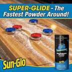 Sun-Glo Shuffleboard Sand - Shuffleboard Powder Wax with Mini Dustpan and Mini Brush Set, 2 Pack (16oz/Each) SunGlo #1 Super Glide (Fast Speed)