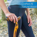 RMS Wood Cane - 36 Inch Natural Wood Walking Stick - Handcrafted Wooden Offset Canes and Walking Canes for Men or Women