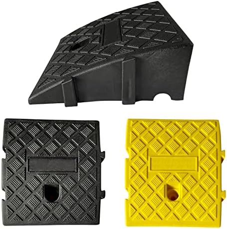 Car Threshold Ramps Curbs Textured Surfaces to 11-16CM Height Steps for Truck Scooter Wheelchair Curbs for Car Sidewalks