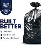 Plasticplace 55-60 Gallon Trash Bags │ 2.0 Mil │ Black Heavy Duty Garbage Can Liners │ 36” x 58” ,50 Count, Black (Pack of 1)