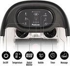 Luxury All in One Foot Spa - Motorized and Heated Massager - Enjoy The Same Foot Spa at Home Heat, Bubble Jets, Pedicure Stone, Motorized Massage Roller to Relieve Feet Stress
