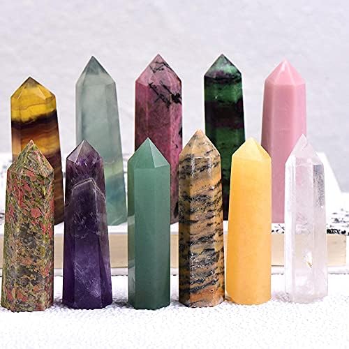 1PC Natural Crystal Column Quartz Rock Mineral Specimen Crystal Point Quartz Rainbow Wand Home DecorEnergy Stone-morganite_50-60mm