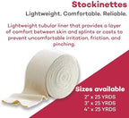Dealmed Cotton Stockinette, 2” x 25 yds, Tubular Bandage Sleeve, Comfort Breathable Dressing for Skin Protection, Compression, Casts, Edema and Lymphedema Support (1 Roll)