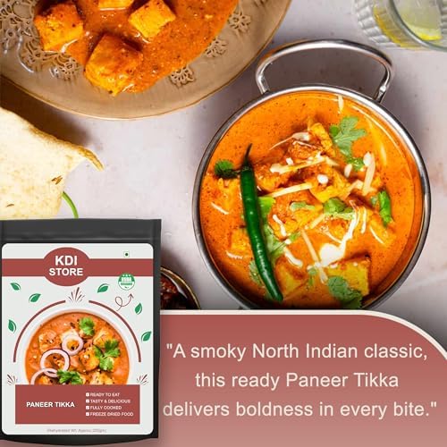 KDI Store Paneer Bhurji, Ready to Eat Indian Cottage Cheese, USDA Organic, Freeze Dried, Fully Cooked, 75g