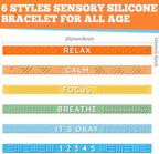 Anxiety Sensory Silicone Bracelet, Autism Silicone Bracelet with Textured Wearable Push Sensory Stress Relief Press Wristband Calming Wristband Anxiety Relief Gifts for Adhd Autism