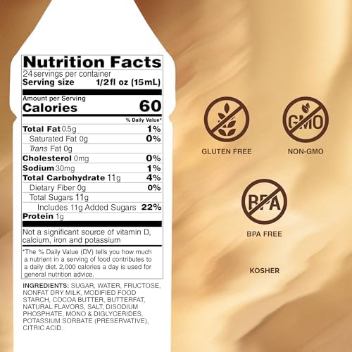 Monin - Gourmet White Chocolate Sauce, Creamy and Buttery, Great for Desserts, Coffee, and Snacks, Gluten-Free, Non-GMO (12 Ounce)