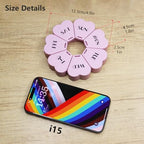 MOLN HYMY Large Weekly Pill Organizer, Girly Pill Box 7 Day, Purple Pink Daily Vitamin Holder for Fish Oil/Medicine/Supplements