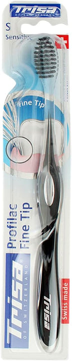 Trisa Profilac Fine Tip Sensitive manual toothbrush for gentler and more efficient cleaning Brand quality made in Switzerland.