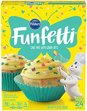 Pillsbury Easter Funfetti Cake Mix Kit! Spring Cake Mix With Candy Bits and Vanilla Frosting! Enjoy The Festive Colors And Delicious Flavor Of Spring Cake! Perfect For Easter Treat!