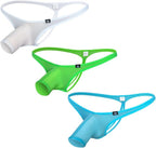 Gogobear Mens Elephant Nose Underwear Hollow Out Thin Double Strap G-String Thongs Brief