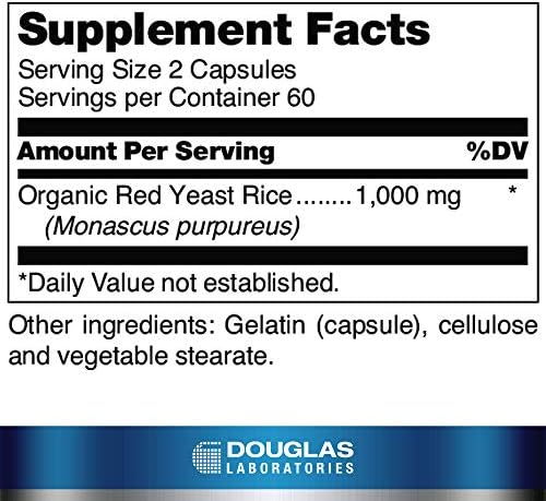 Douglas Laboratories Beni Koji Red Yeast Rice | Fermented Red Rice to Support Healthy Blood Lipid Metabolism* | 120 Capsules
