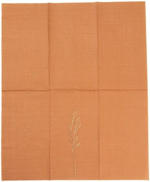 50 Terracotta Soft 2 Ply Disposable Dinner Paper Napkins Embossed Gold Leaves Wedding Party Events Reception Catering Buffet Dining Decorations Supplies