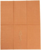 50 Terracotta Soft 2 Ply Disposable Dinner Paper Napkins Embossed Gold Leaves Wedding Party Events Reception Catering Buffet Dining Decorations Supplies