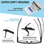 4 Pack Reading Glasses with Spring Hinges, Rectangle Readers for Women Men 1.0 1.25 1.5 1.75 2.0 to 4.0