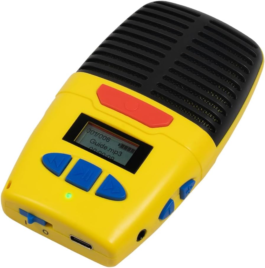 Talking Products, Micro-Speak Plus Digital Voice Dictaphone Recorder and MP3 Player, 1GB, Yellow. 15 Hours Recording Time. Independent Living Aid & Education Learning Resource
