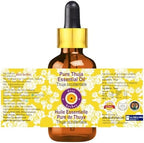 Deve Herbes Pure Thuja Essential Oil (Thuja occidentalis) with Glass Dropper Steam Distilled 30ml (1 oz)