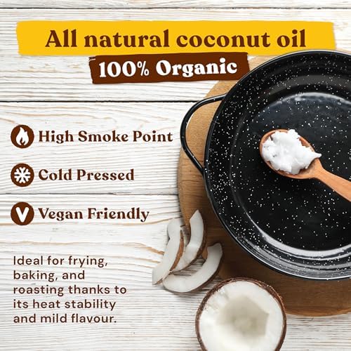 Coconut Merchant Organic Coconut Oil 35 Ounce | Extra Virgin, Raw, Cold Pressed, Unrefined | Ethically Sourced, Vegan, Ketogenic and 100% Natural | For Hair, Skin & Cooking (35 Oz / 1L)