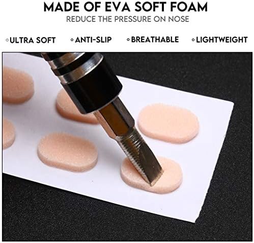 60 Pairs Soft Foam Nose Pads, Self Adhesive Nose Pads Anti-Slip Nosepads for Eyeglasses Sunglasses Reading Glasses, Comfortable and Protect The Makeup