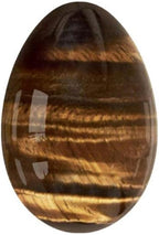 Undrilled Yoni Egg Natural Stone Jade Egg for Kegel Exercise Rose Quartz Yoni Egg,Tiger Eye,45x30mm