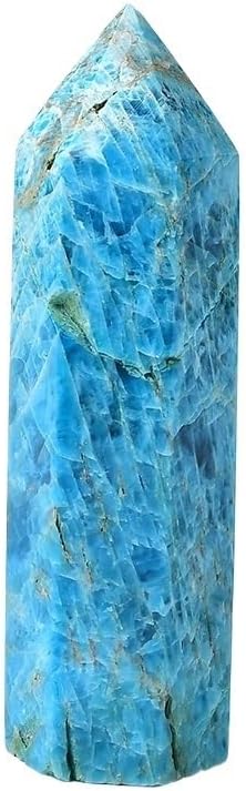 Natural Light Color Blue Apatite Crystal Healing Stone Obelisk Quartz Beautiful Ornament for Home Decor Energy Stone(60-70mm)
