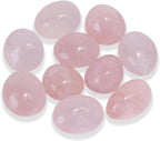 Tumbled Polished Natural Rose Quartz Stones, Crystals and Healing Stones Quartz Bulk for Wicca, Reiki, Healing Energy, Chakra Stones, Witchcraft Supplies(10Pcs)