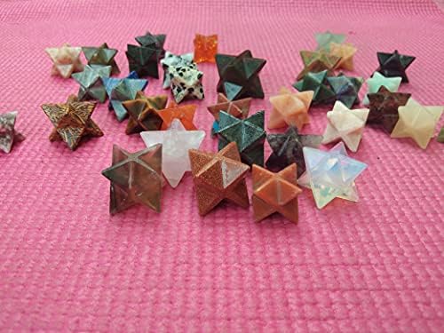 Jet International Jet Mix 1 Inch Merkaba Star Free Booklet Crystal Therapy Healing Spiritual Divine India A++ Crystal Therapy Geometry (Set of 5)