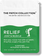 The Patch Collection® - Muscle and Joint Support Patch for Back, Neck, Shoulders, Knees, Feet Aches | Zinc Picolinate, Turmeric, Copper | Vegan & Latex Free (Pack of 15)