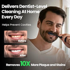 Electric Toothbrush for Adults, Rechargeable Sonic Toothbrush with 180 Days Battery Life, 5 Modes, 48000VPM Motor, Smart Timer, IPX8 Waterproof, 4 Brush Heads and Travel Case, Black
