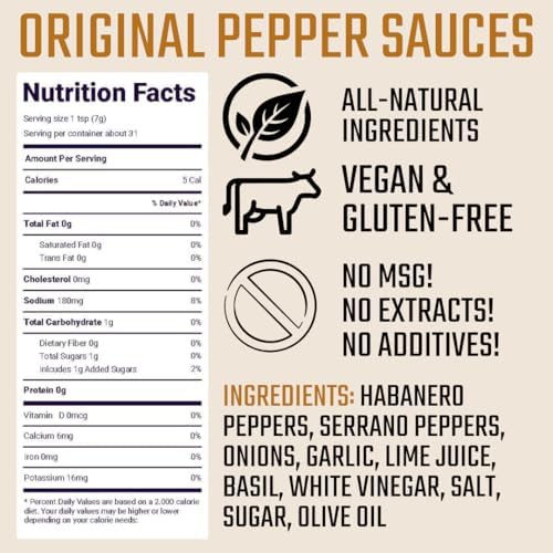 Sauce Daddy Too Hot Sauce, Lime & Basil Organic Sauce with Low Sugar, Gluten Free & Containing Garlic, Vinegar, Habanero, Serranos, Lime Juice makes an American Made Hottest Hot Sauce. (5 Fl Oz)