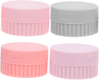 COLLBATH 4pcs Case Silicone Pill Organizer Lids Daily Pill Holder Portable Skincare Containers Travel Jars for Creams