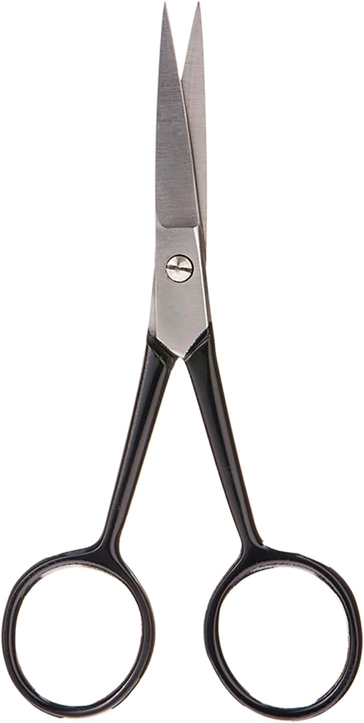 Arches and Halos Surgical Stainless Steel Eyebrow Scissors - Eyebrow Trimmer for Seamless Grooming - Short Sharp Blades for Precise Trimming - 1 pc
