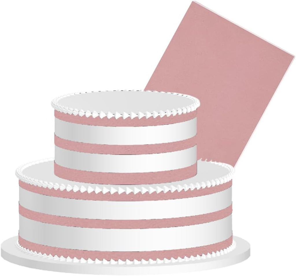 Dusty pink Edible Frosting Cake Decoration Border Topper Wraparound Sheet for Cakes Cupcakes Cookies Dessert Decorating