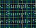 2.5x3" (8 Per Sheet) - Green Plaid Birthday - D24585 - 2D Edible Cake Cupcake Party Topper