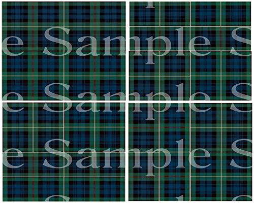 2.5x3" (8 Per Sheet) - Green Plaid Birthday - D24585 - 2D Edible Cake Cupcake Party Topper