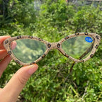 Cat Eye Crystal Rhinestone Reading Glasses for Women Sparkling Eyewear Frames Female Trendy bling Diamond Reader